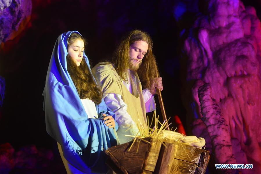 SLOVENIA-POSTOJNA-CAVE-LIVING NATIVITY SCENES