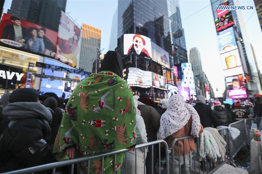 U.S.-NEW YORK-TIMES SQUARE-NEW YEAR CELEBRATION