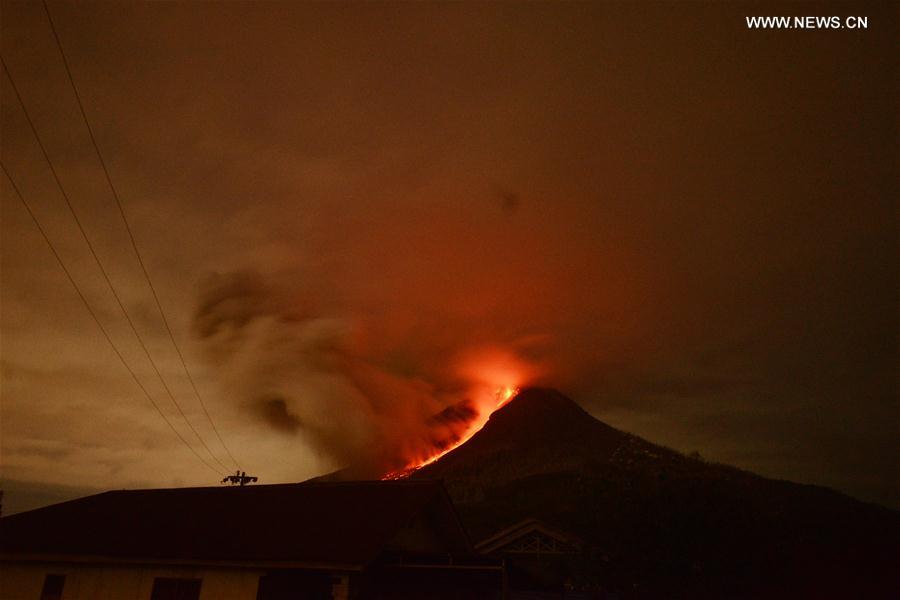 INDONESIA-NORTH SUMATRA-MOUNT SINABUNG-ERUPTION