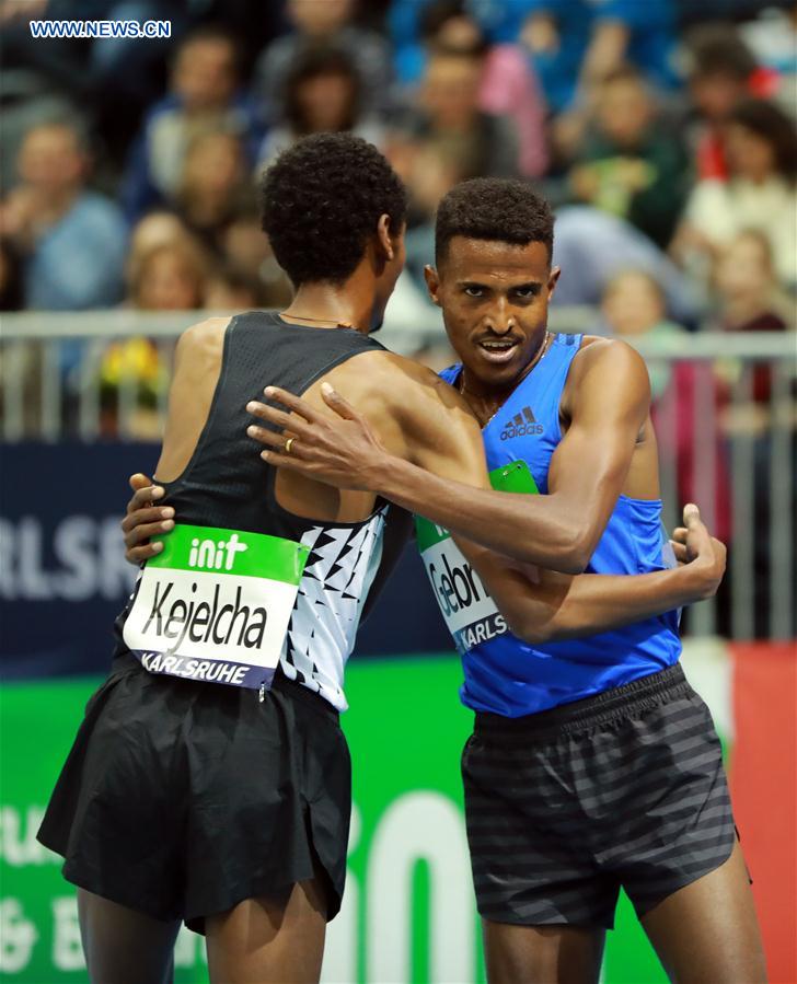 (SP)GERMANY-KARLSRUHE-IAAF WORLD INDOOR TOUR-MEN'S 3000M