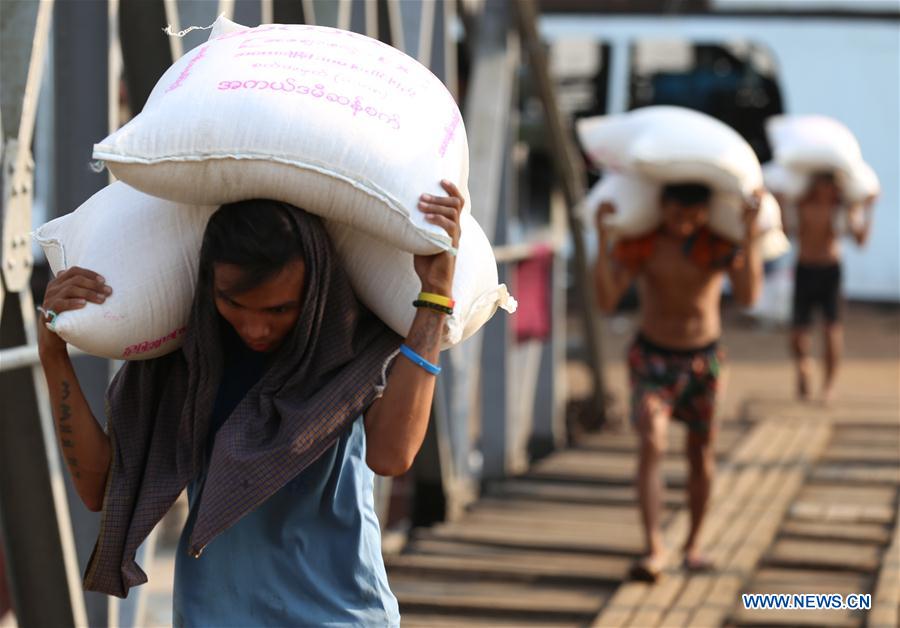 MYANMAR-YANGON-RICE EXPORTING