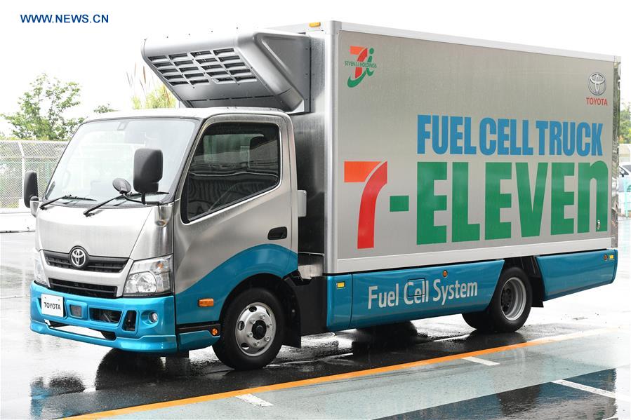 JAPAN-TOKYO-TOYOTA-SEVEN-ELEVEN-HYDROGEN FUEL CELL TRUCK