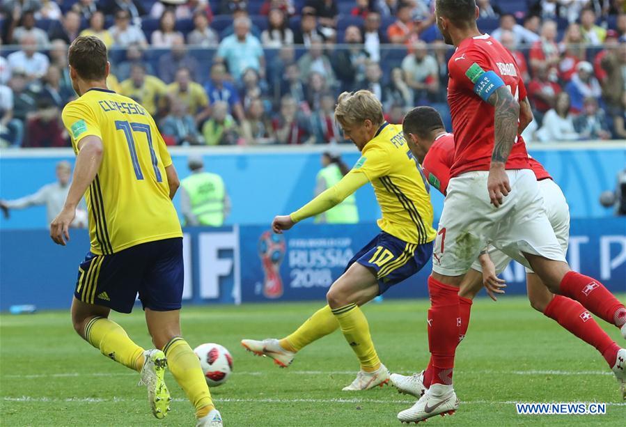 (SP)RUSSIA-SAINT PETERSBURG-2018 WORLD CUP-ROUND OF 16-SWITZERLAND VS SWEDEN