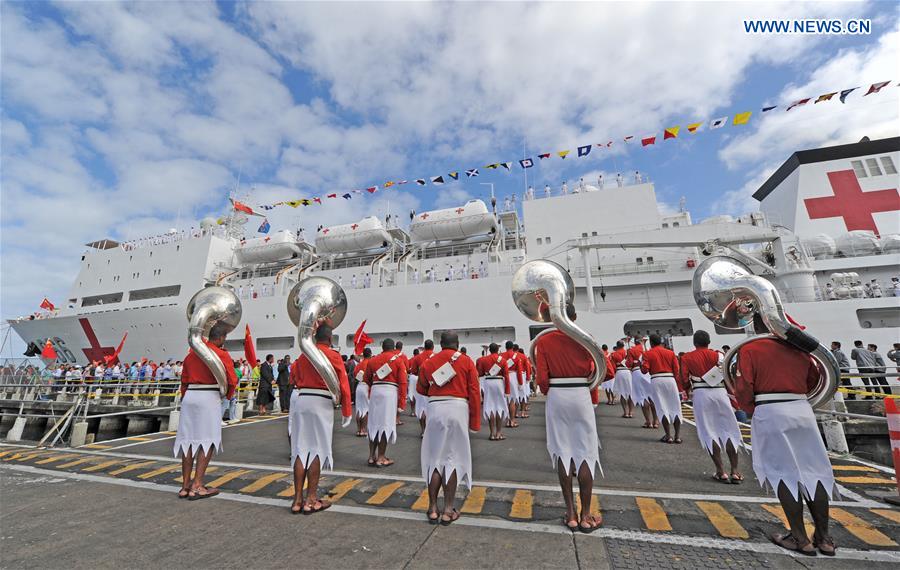 FIJI-SUVA-CHINA-NAVAL HOSPITAL SHIP-VISIT