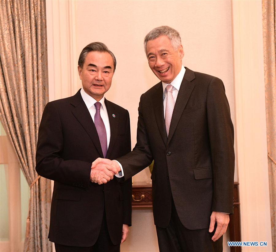 SINGAPORE-CHINA-LEE HSIEN LOONG-WANG YI-MEETING