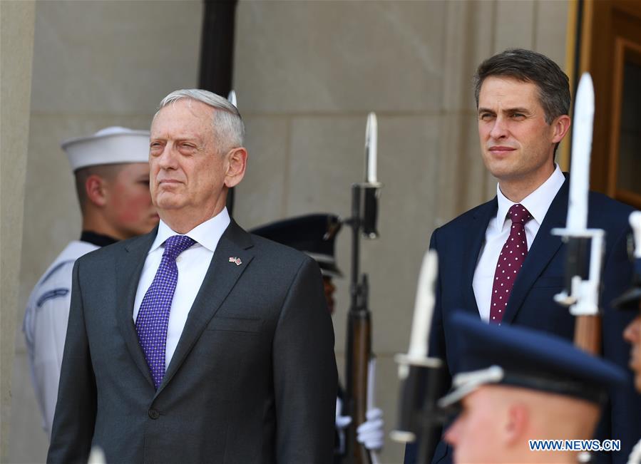 U.S.-VIRGINIA-THE PENTAGON-MATTIS-BRITAIN-DEFENSE SECRETARY-MEETING