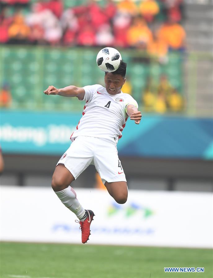 (SP)INDONESIA-BEKASI-ASIAN GAMES-MEN'S FOOTBALL-HONG KONG VS LAOS