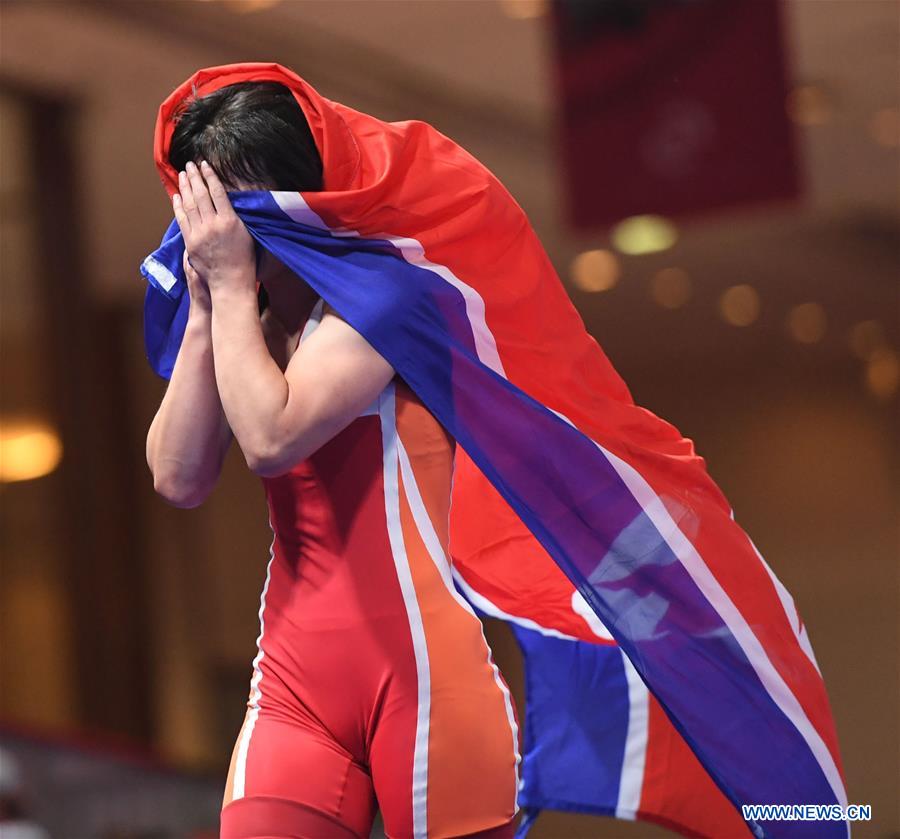 (SP)INDONESIA-JAKARTA-ASIAN GAMES-WRESTLING-WOMEN'S FREESTYLE 53 KG