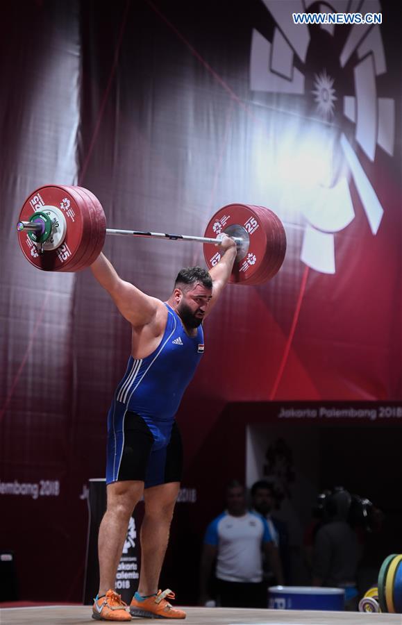 (SP)INDONESIA-JAKARTA-ASIAN GAMES-WEIGHTLIFTING-MEN'S +105KG