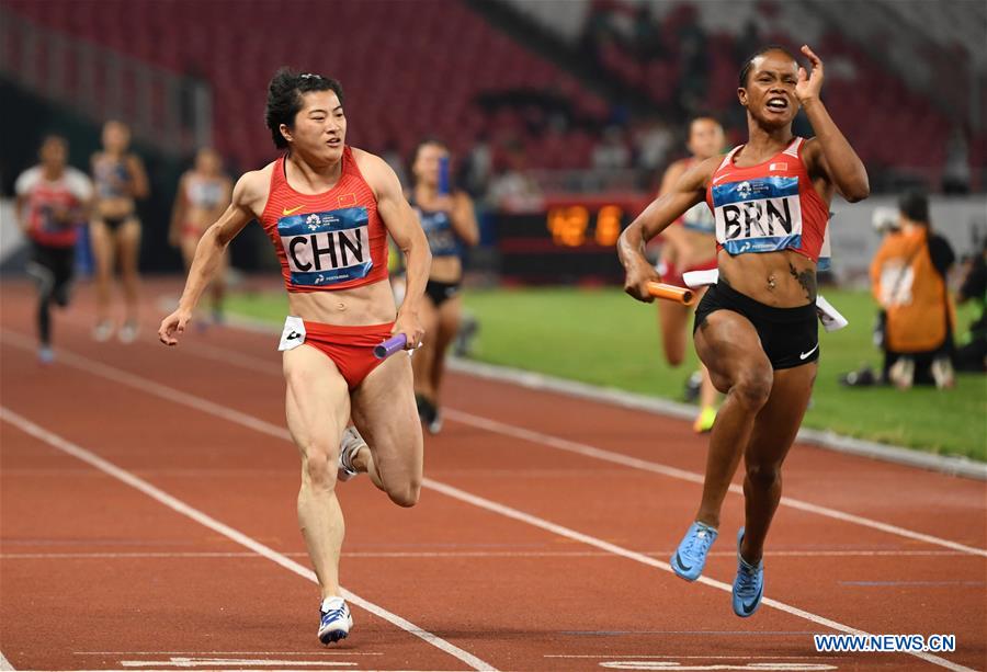 (SP)INDONESIA-JAKARTA-ASIAN GAMES-ATHLETICS-WOMEN'S 4X100M RELAY