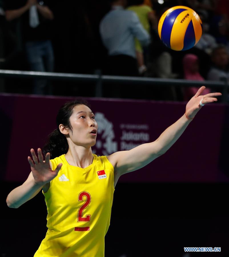 (SP)INDONESIA-JAKARTA-ASIAN GAMES-VOLLEYBALL-WOMEN'S SEMIFINAL