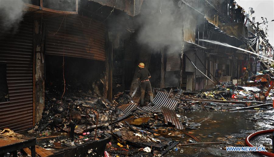 INDIA-KOLKATA-FIRE AT MARKET