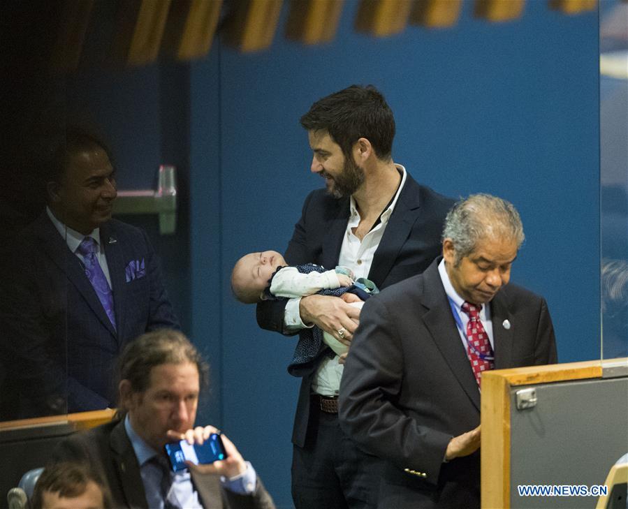 UN-73RD GENERAL ASSEMBLY-JACINDA ARDERN-BABY