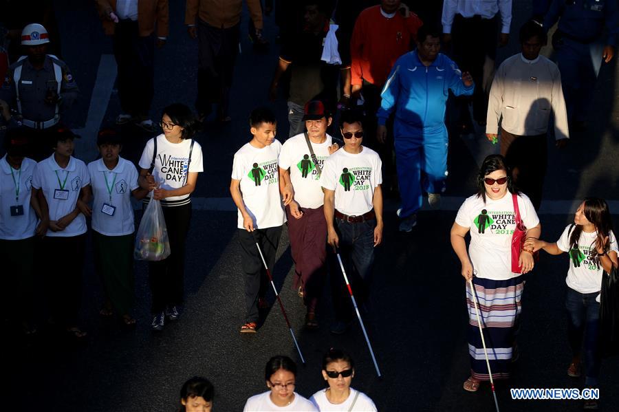 MYANMAR-YANGON-INT'L WHITE CANE SAFETY DAY