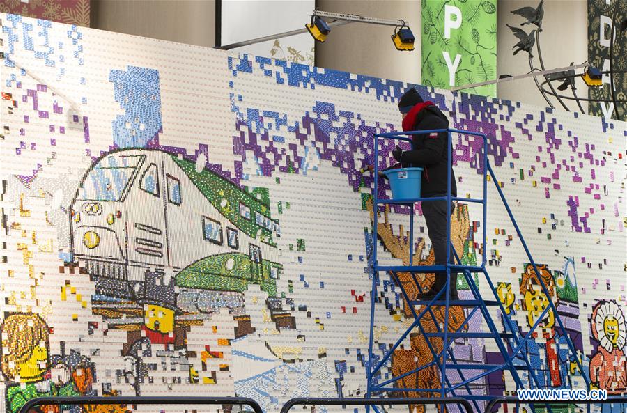 CANADA-TORONTO-LEGO MYSTERY MURAL BUILD