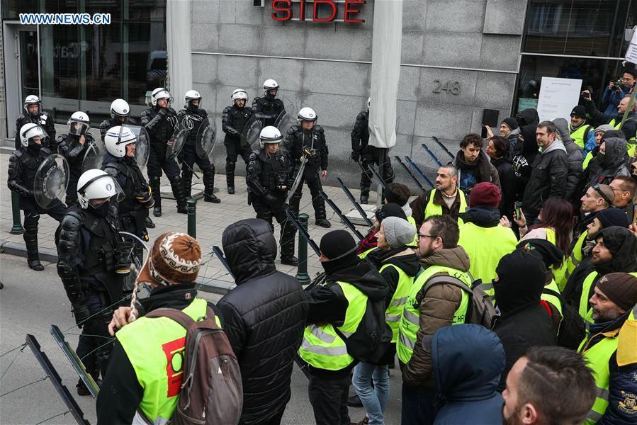 BELGIUM-BRUSSELS-YELLOW VEST-PROTEST