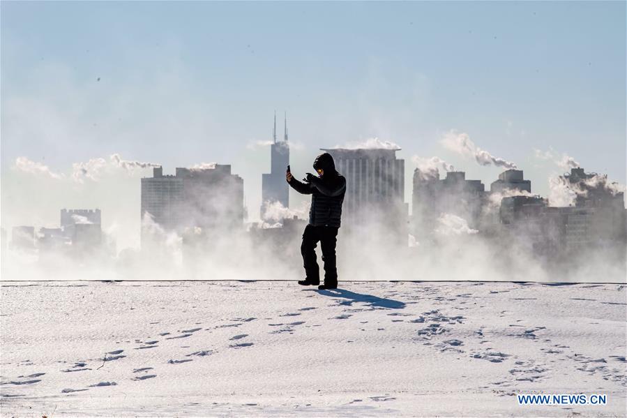 U.S.-CHICAGO-TEMPERATURE-COLDEST-RECORD-BREAKING