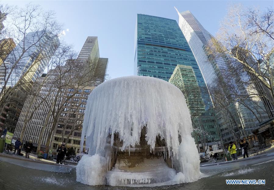 U.S.-NEW YORK-FREEZING WEATHER