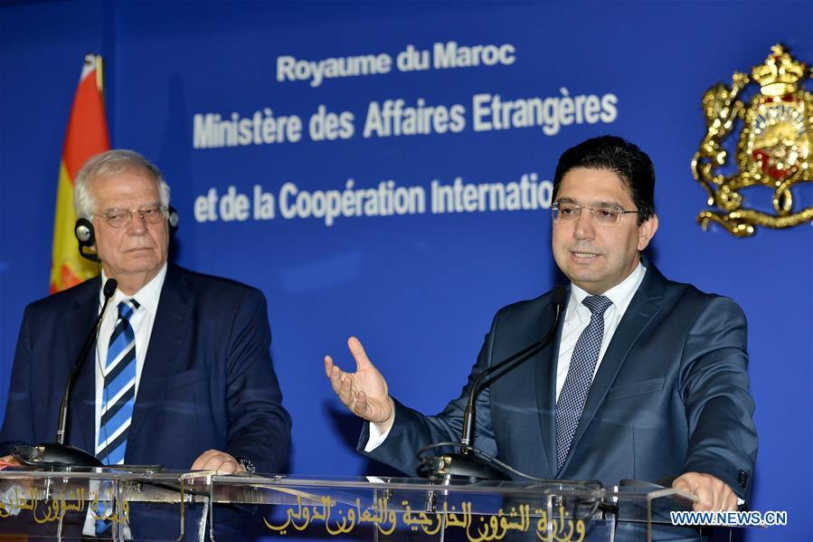 MOROCCO-RABAT-FM-SPAIN-FM-PRESS CONFERENCE