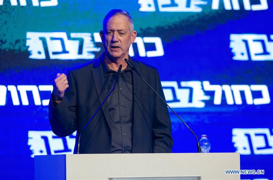 ISRAEL-HAIFA-ELECTION CAMPAIGN-BENNY GANTZ