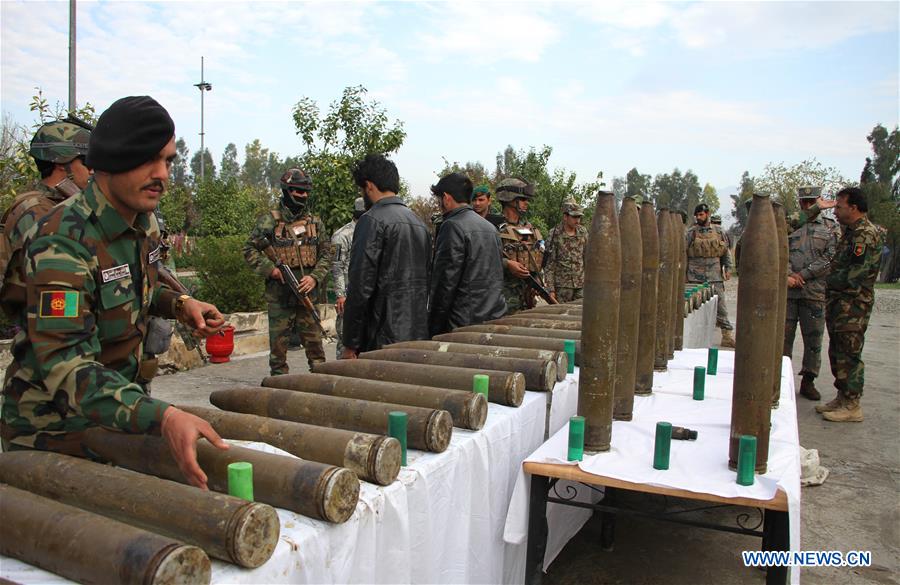 AFGHANISTAN-NANGARHAR-SEIZED ROCKETS