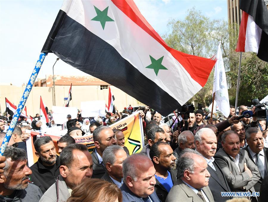 SYRIA-DAMASCUS-GOLAN-PROTEST