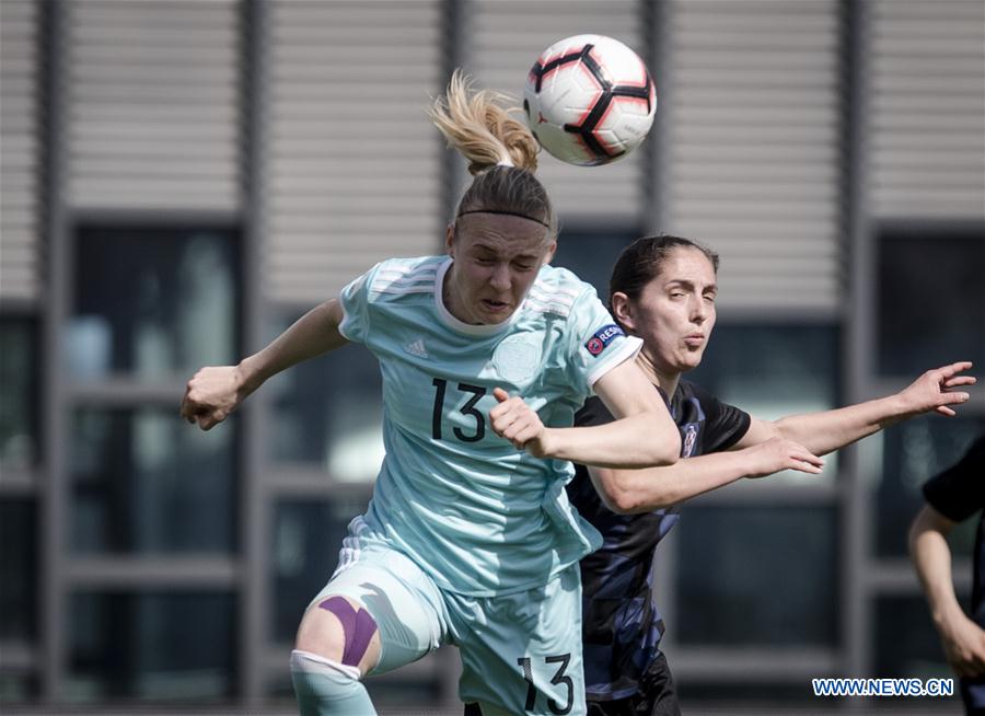 (SP)CHINA-WUHAN-FOOTBALL-INTERNATIONAL WOMEN'S FOOTBALL TOURNAMENT WUHAN 2019-3RD PLACE FINAL-RUSSIA VS CROATIA