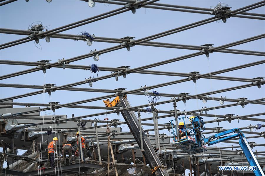 (SP)CHINA-BEIJING-BEJING 2022 OLYMPIC GAMES-NATIONAL SPEED SKATING OVAL-CONSTRUCTION SITE (CN)