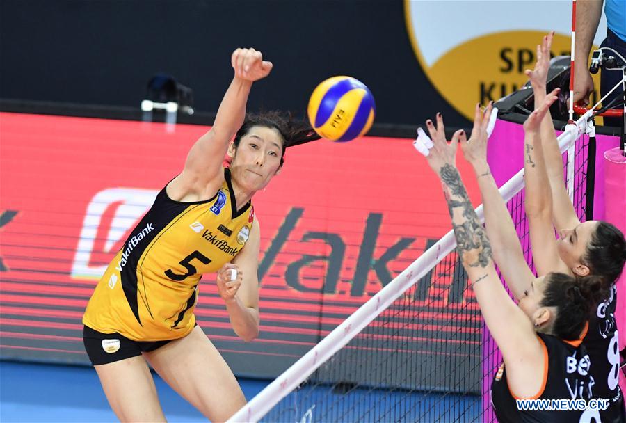 (SP)TURKEY-ISTANBUL-VOLLEYBALL-TURKISH WOMEN LEAGUE-VAKIFBANK VS ECZACIBASI