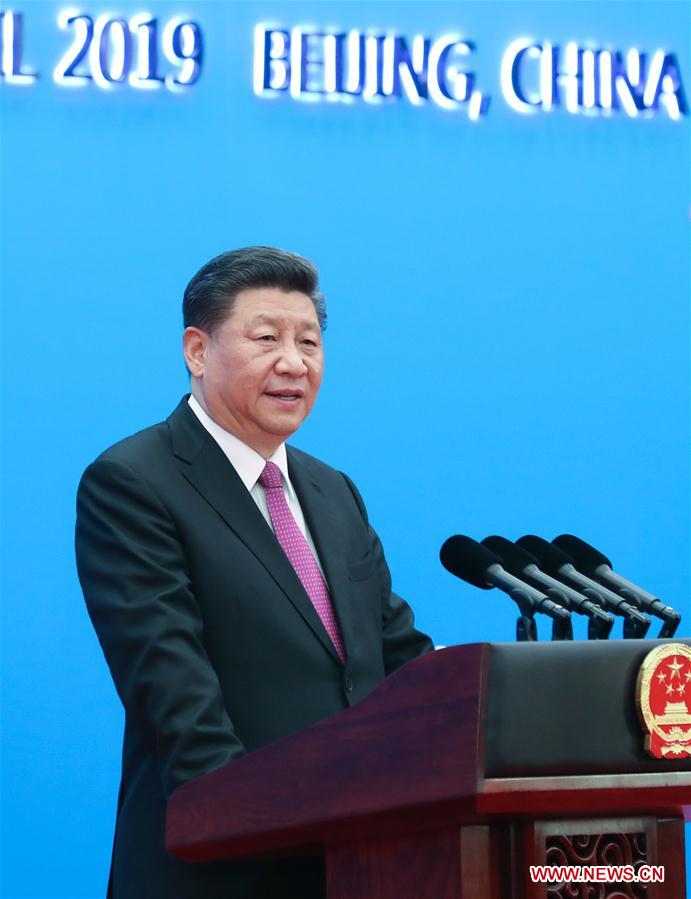 (BRF)CHINA-BEIJING-BELT AND ROAD FORUM-LEADERS' ROUNDTABLE-XI JINPING-PRESS CONFERENCE (CN)