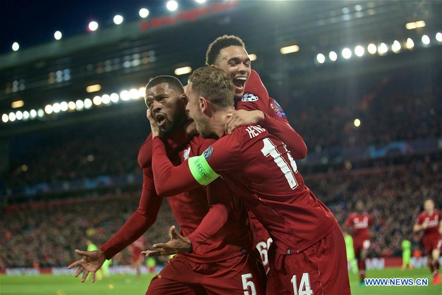 (SP)BRITAIN-LIVERPOOL-FOOTBALL-UEFA CHAMPIONS LEAGUE-LIVERPOOL VS FC BARCELONA