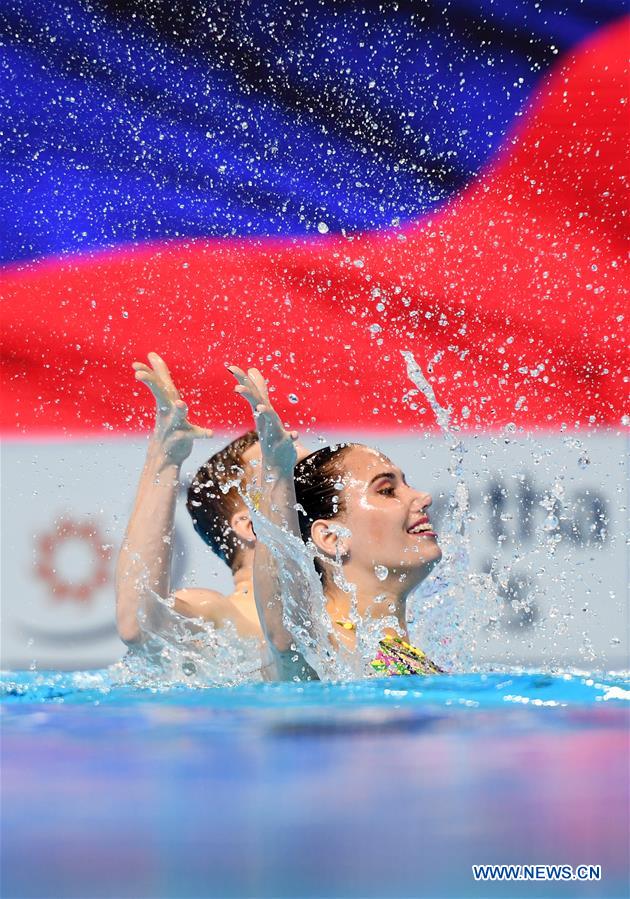 (SP)SOUTH KOREA-GWANGJU-FINA WORLD CHAMPIONSHIPS-ARTISTIC SWIMMING-MIXED DUET FREE