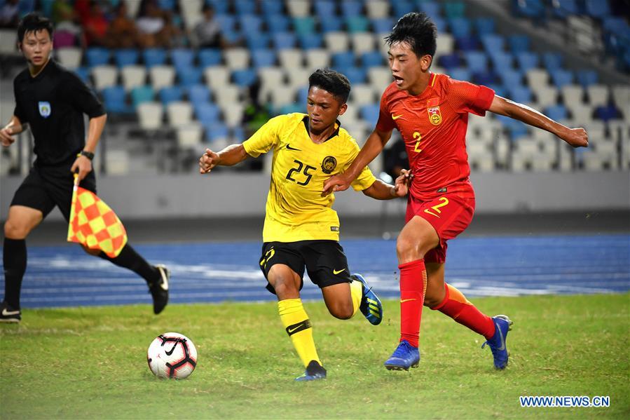 (SP)CHINA-HAIKOU-SOCCER-INTERNATIONAL YOUTH FOOTBALL TOURNAMENT-MALAYSIA VS CHINA (CN)