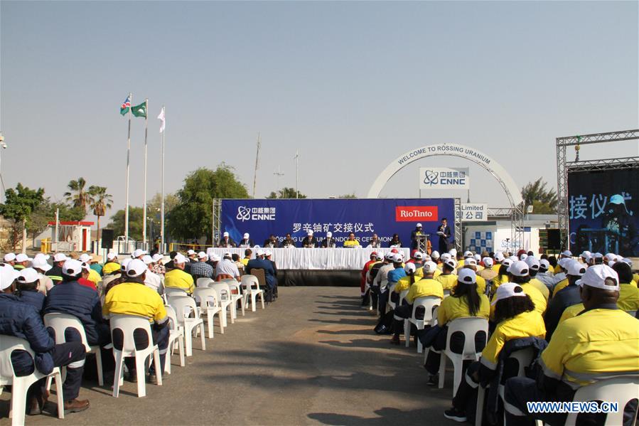 NAMIBIA-SWAKOPMUND-ROSSING URANIUM MINE-CHINA-HANDOVER