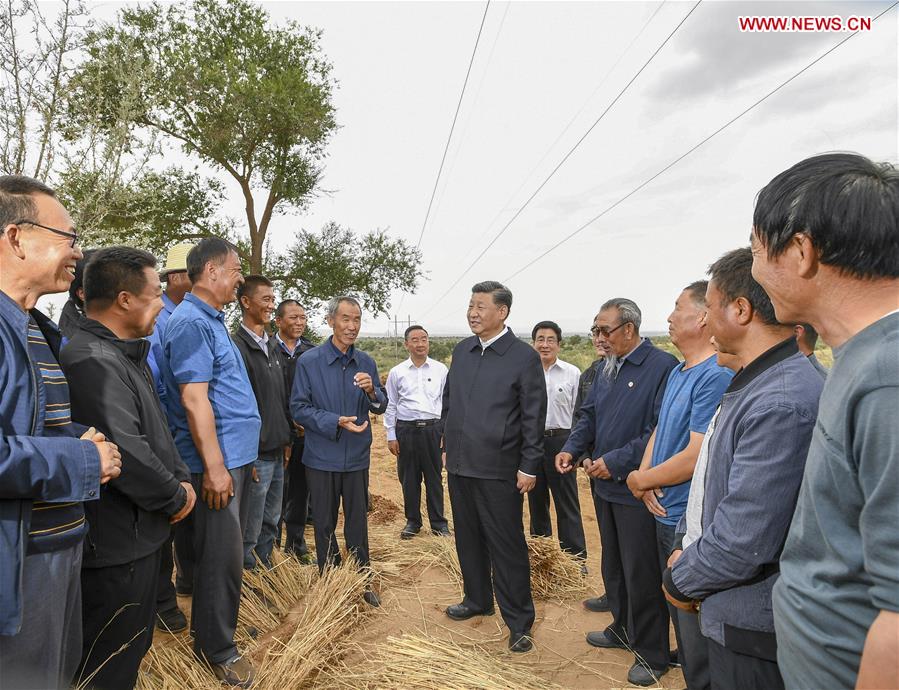 CHINA-GANSU-WUWEI-XI JINPING-INSPECTION (CN)