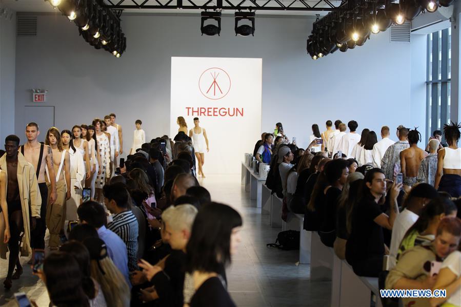 U.S.-NEW YORK-FASHION WEEK-CHINESE BRAND-THREEGUN