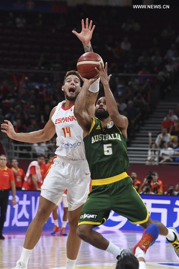 (SP)CHINA-BEIJING-BASKETBALL-FIBA WORLD CUP-SEMI FINALS-ESP VS AUS(CN)