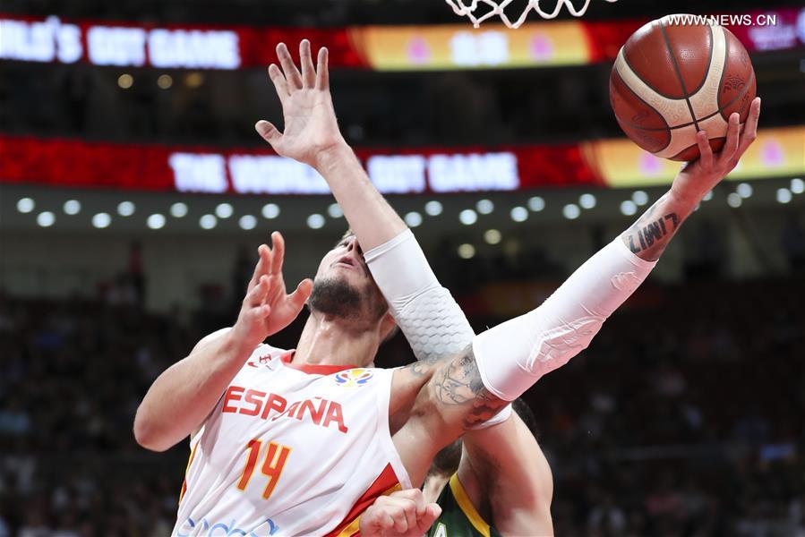 (SP)CHINA-BEIJING-BASKETBALL-FIBA WORLD CUP-SEMI FINALS-ESP VS AUS(CN)