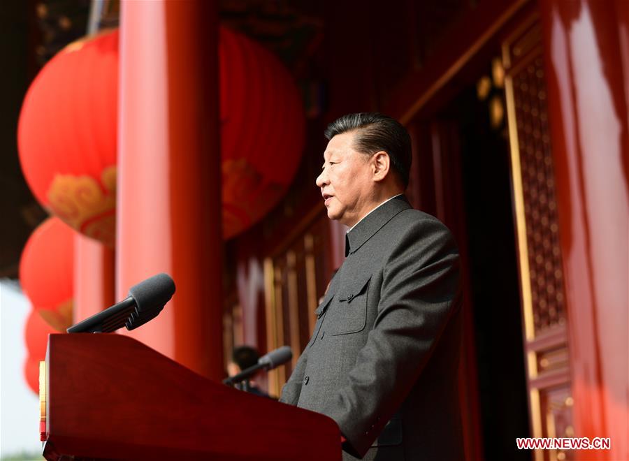 (PRC70Years)CHINA-BEIJING-NATIONAL DAY-XI JINPING-SPEECH (CN)