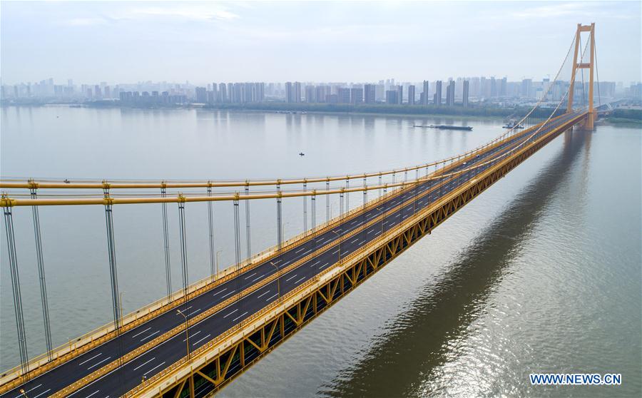 CHINA-HUBEI-WUHAN-DOUBLE-DECK SUSPENSION BRIDGE-OPENING TO TRAFFIC (CN)