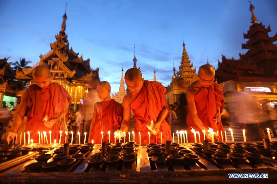 MYANMAR-YANGON-THADINGYUT LIGHTING FESTIVAL