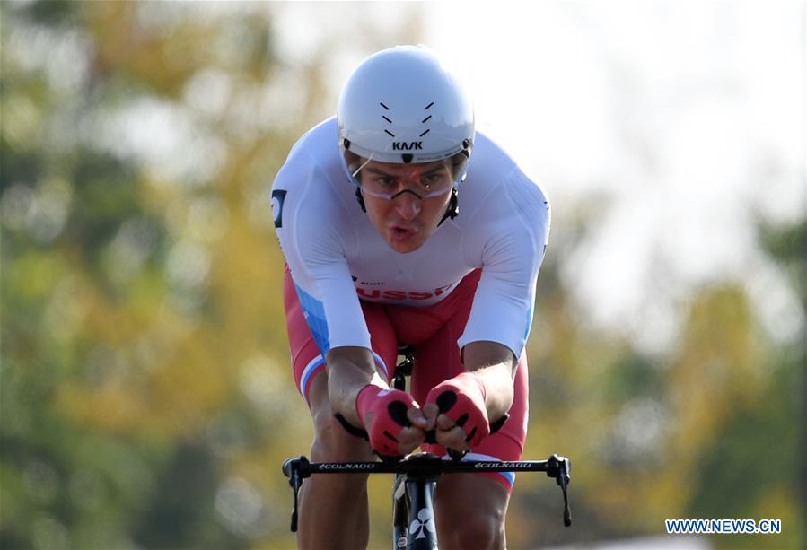 (SP)CHINA-WUHAN-7TH MILITARY WORLD GAMES-CYCLING ROAD-INDIVIDUAL TIME TRIAL MEN-FINAL