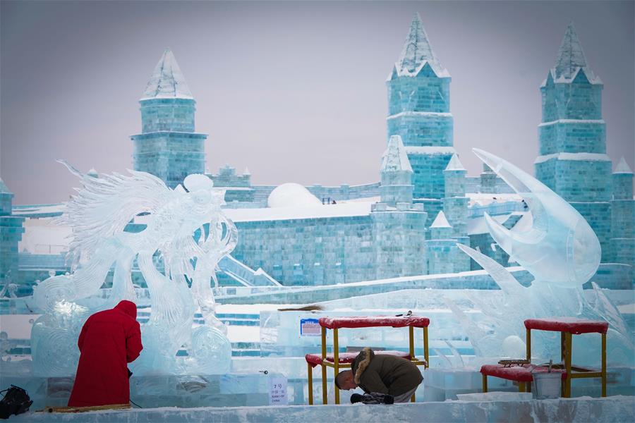 CHINA-HARBIN-ICE-SCULPTURE(CN)