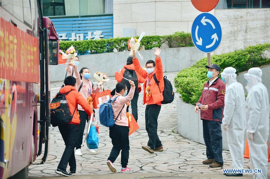 CHINA-GUANGXI-COVID-19-MEDICS-RETURN HOME-ARRIVAL (CN)