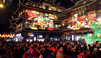 People view lanterns at Yuyuan Garden in Shanghai