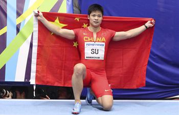 China's Su Bingtian makes history to win men's 60m silver