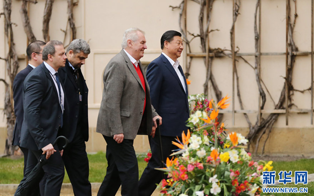 习近平同捷克总统泽曼举行会晤